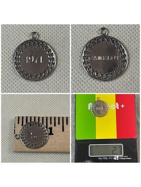 VINTAGE CAMELOT 1971 FORSTNER STERLING SILVER FILIGREE DISC CHARM !!